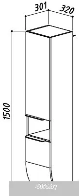 Belux Шкаф-пенал Аликанте [П30]