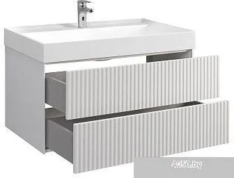 Belux Тумба под умывальник Сиртаки НП 100-02 (1, белый глянцевый)