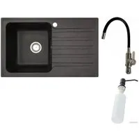 БелЭворс Styl L + смеситель W74004-2 + дозатор L405F (черный)