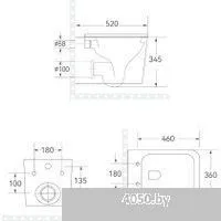 Roxen Cube Tornado в комплекте с инсталляцией StounFix Dual Fresh 6 в 1 868570 (кнопка: сатин матова