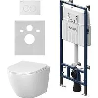 AM.PM Master Fit IS100101.801900 (белый глянцевый, с кнопкой смыва)