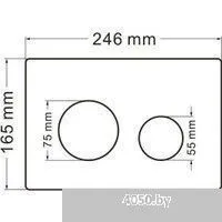 Abber Rechteck AC1201-AC0105-AC0121RG (с кнопкой смыва)