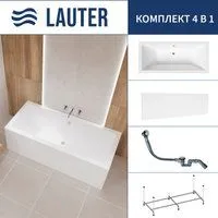 Lauter Oasis 170 21203070 (с каркасом, лицевым экраном белого цвета и сифоном 21Y32000 хром)