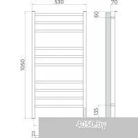 TERMINUS Ватикан П10 500x1050 (хром, Quick Touch)