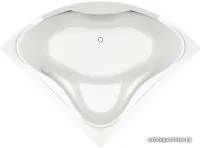 Ванна BAS Гранада 150x150 с гидромассажем Flat Brass