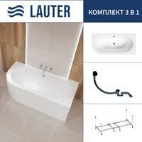 Lauter Bliss 170 P 21201072P (с каркасом и сифоном 21Y31001 матовый черный)