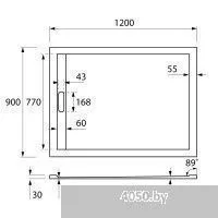 Cezares TRAY-AS-AH-120/90-30-NERO 120x90