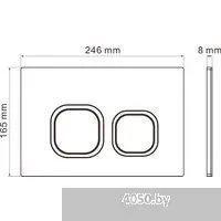 Roxen Antares Tornado в комплекте с инсталляцией StounFix Dual Fresh 6 в 1 968377 (кнопка: черный ма