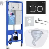 Roxen Antares Tornado в комплекте с инсталляцией StounFix Dual Fresh 6 в 1 968377 (кнопка: черный ма