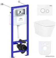 Унитаз Lavinia Boho Biore Compacto Rimless 6 в 1 77050179 (белое стекло)