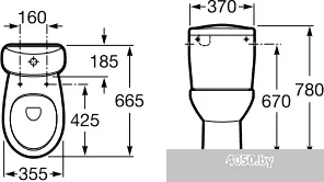 Унитаз Roca Victoria [342399000 + 34139Z000 + ZRU8013900] с крышкой