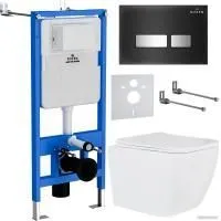 Roxen Cube One Rimless 6 в 1 StounFix Slim 646038 (чёрное стекло)