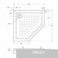 BelBagno TRAY-BB-P-90-15-W 90x90