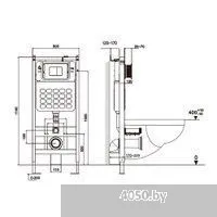 Abber Bequem AC1100T-AC0105-AC0121RG (с кнопкой смыва)