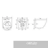 Abber Bequem AC1100T-AC0105-AC0120 (с кнопкой смыва)