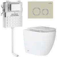 Roxen Antares в комплекте с инсталляцией Attach 5 в 1 966911 (кнопка: пастель бежевый)