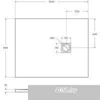 BelBagno TRAY-MR-UNO-AH-100/80-35-W-CR 100x80
