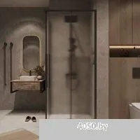 Grossman Galaxy 120x195 1/2.K33.01.12.21.02 (черный матовый/шиншилла стекло)