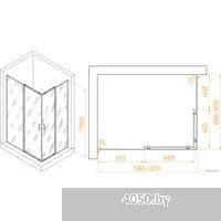 RGW PA-040 3508104092-11 90x120 (хром/прозрачное стекло)