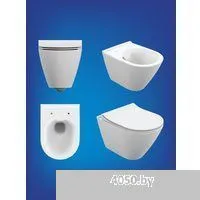 Cersanit City Smart CO DPL EO Slim + Vector 68305 (с кнопкой Estetica черный матовый)