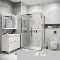 Grossman Cosmo 130x90x195 120.K33.02.1390.10.02 (хром/шиншилла стекло)