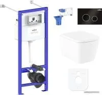 Унитаз Lavinia Boho Relfix Aveo Rimless 7 в 1 87050212 (черный пластик)