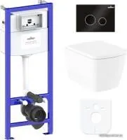 Унитаз Lavinia Boho Relfix Aveo Rimless 6 в 1 77040132 (черное стекло)