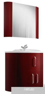 Belux Шкаф с зеркалом Рото ВШ 90 (красный, левый)