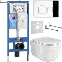 Roxen Vine Tornado в комплекте с инсталляцией StounFix Dual Fresh 6 в 1 979016 (кнопка: хром глянцев