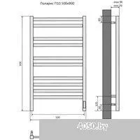 Aquatek Поларис П10 500x900 (черный муар, quick touch)