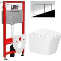 Lauter Square 214903 + TECE Kit 9400412 с кнопкой (хром)