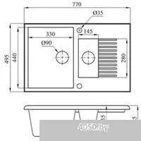 БелЭворс Forma L + смеситель W74004-2 + дозатор L405F (черный)
