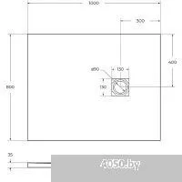 BelBagno TRAY-MR-UNO-AH-100/80-35-W-CR 100x80
