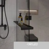 Niagara NG-670-10ВLACK 100x195 (черный матовый/прозрачное стекло)