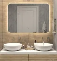 Континент Зеркало Burzhe LED 100x70 (бесконтактный сенсор, холодная подсветка)