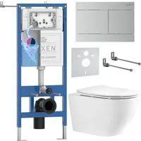 Roxen Antares Tornado Long в комплекте с инсталляцией StounFix Dual Fresh 6 в 1 868459 (кнопка: сати