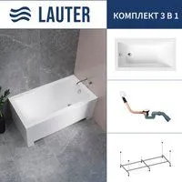 Lauter Estelle 120 21206020 (с каркасом и сифоном 21Y11022 белый)