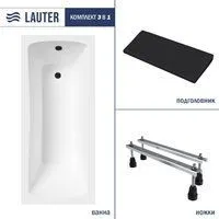 Lauter Bianca 160х70 21207160 (с ножками и черным подголовником)