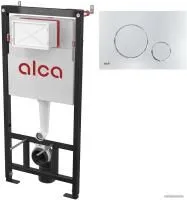 Alcaplast AM101/1120 + кнопка Thin M671 (хром глянцевый)