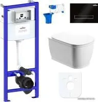 Унитаз Lavinia Boho Relfix Bell Pro Rimless 7 в 1 87040046 (черное стекло)