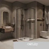 Grossman Galaxy 100x195 1/2.K33.01.10.42.00 (графит сатин/прозрачное стекло)