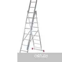 Новая высота NV 223 алюминиевая трёхсекционная 3x6 ступеней