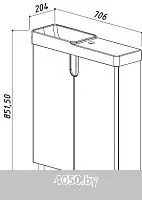 Belux Тумба под умывальник Кадис Н70 (147, пирит матовый)