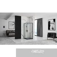 Rea Punto 80x80 (черный/прозрачное стекло)