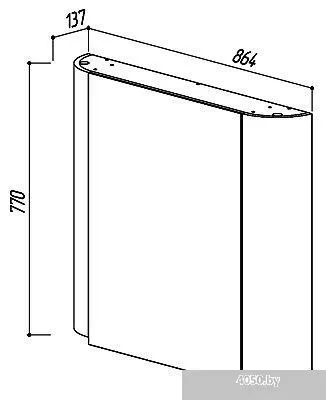Belux Шкаф с зеркалом Рото ВШ 90 (бежевый, левый)