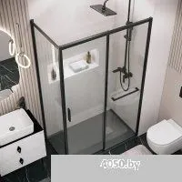 Grossman Style 100х195 200.K33.05.100.21.00 (черный матовый/стекло прозрачное)