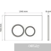 Roxen Antares в комплекте с инсталляцией Attach 5 в 1 966880 (кнопка: черный матовый с хромированной