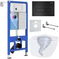 Roxen Antares Tornado в комплекте с инсталляцией StounFix Dual Fresh 6 в 1 968313 (кнопка: черный ма