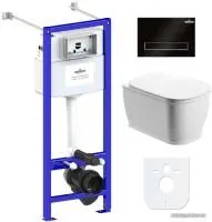 Унитаз Lavinia Boho Relfix Bell Pro Rimless 6 в 1 77050124 (черный пластик)