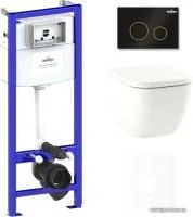 Унитаз Lavinia Boho Relfix One Compacto 6 в 1 75110080 (черный/золотистый пластик)